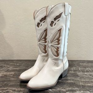 Matisse Monarch Faux Leather Butterfly Cowboy Boots